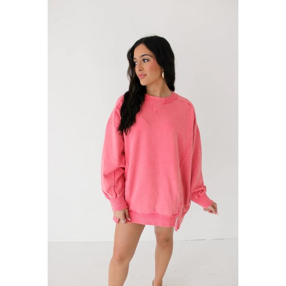 FREE PEOPLE Movement Intercept Oversized Sweatshirt in Electric Sunset X-Large - Picture 3 of 9